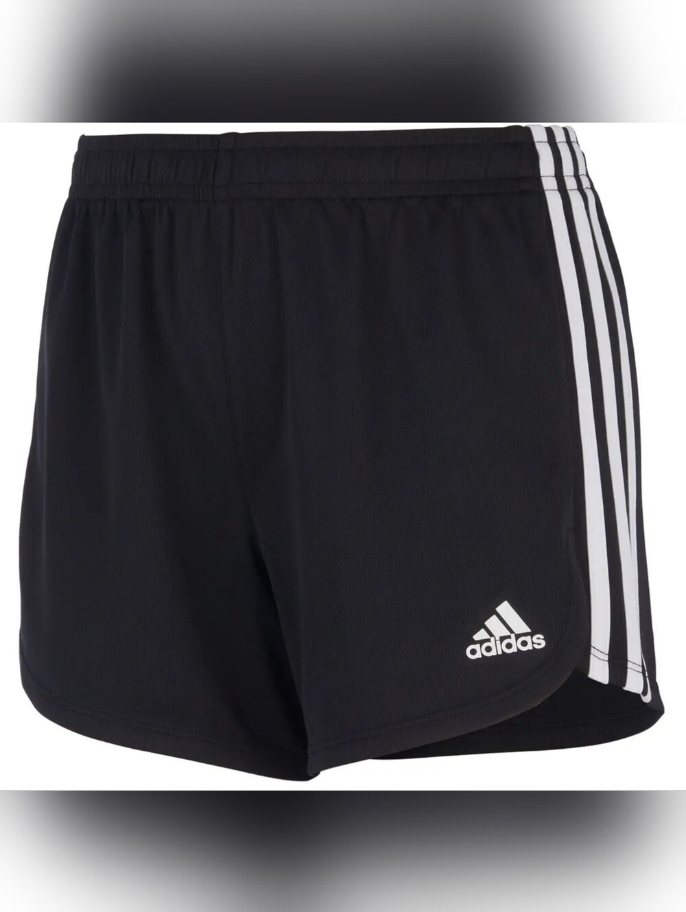 * Adidas Girl's Kid Mid Rise Running Summer Short Black Size 5